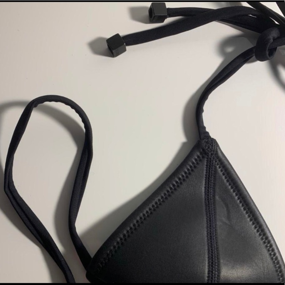 Faux leather TRIANGL bikini top 
Size XS
Worn once